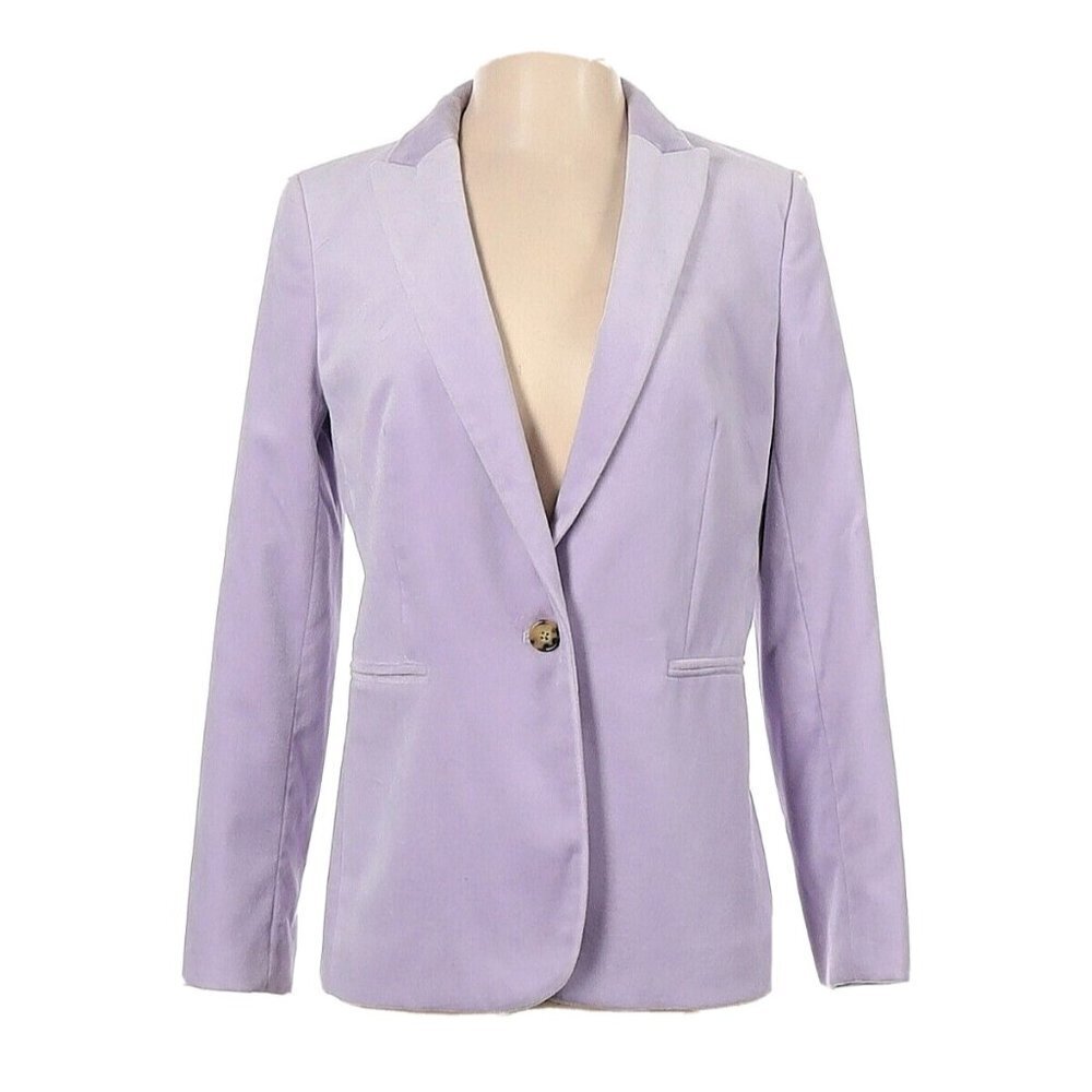 Nwt J.Crew Parke Blazer In Smokey Wisteria Purple Cotton Velvet Jacket 0